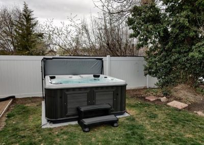 uncovered hot tub arctic spas in GRAPHITE GREY cabinet